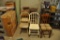 Misc. chairs, metal & wood