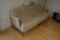 Upholstered couch & upright lamp