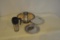 Silverplate items & a coffee cup
