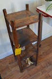 4-tiered oak upright display