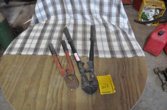 (2) bolt cutters, big bolt cutter is 24"