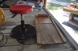Craftsman rolling stool & older wood creeper
