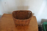 Dropleaf table & wicker basket