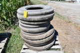 (4) 3-rib tractor tires