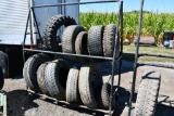 Tire rack with assorted tires