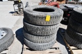 (4) 295/75R22.5 tires