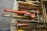 Flat of pipe wrenches