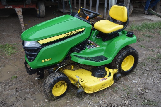 John Deere X380 riding lawn mower