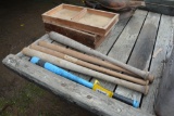 Baseball bats and wooden totes