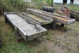 (3) wooden rougher feed bunks