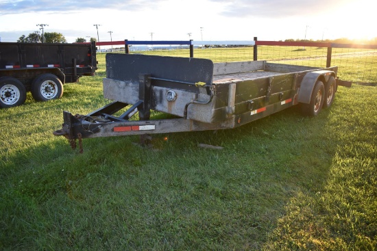 2006 B&B 20' flatbed utility trailer w/ slide out ramps