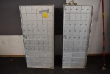 (3) Mailbox style lockers, appears to have keys