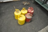 (5) contactor style safety fuel cans