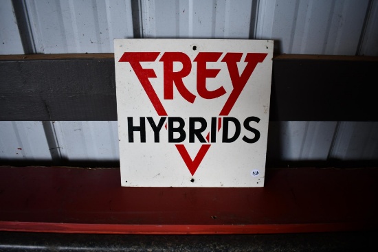 Frey Hybrids tin sign