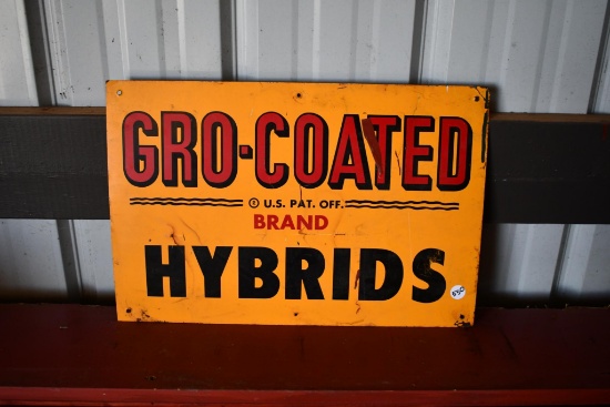 Gro-Coated Brand Hybrids tin sign
