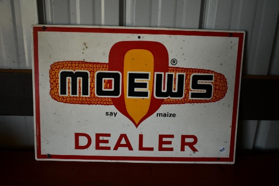 Moews Dealer tin sign