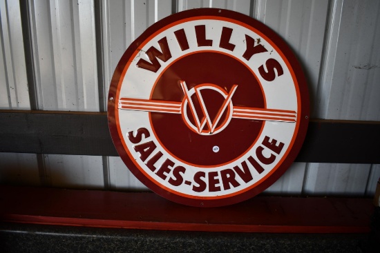 Willys Sales-Service tin sign