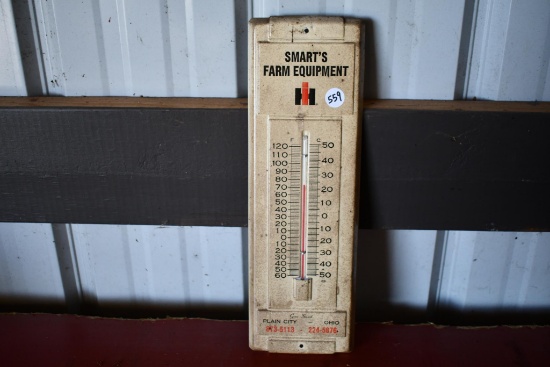 Smart's Farm Equipment IH tin thermometer