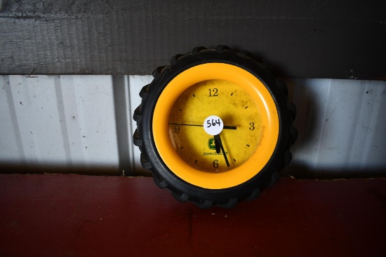 John Deere tractor tire clock