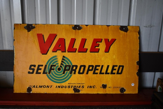 Valley Self Propelled porcelain sign