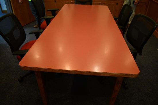 oak conference room table - 42" X 96"