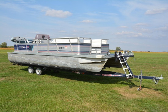 1990 Lowe 242 Pontoon boat