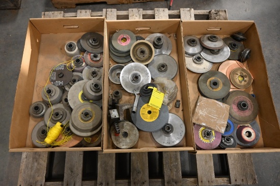 Pallet of grinder wheels