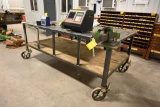 Metal rolling work bench w/vise, 96