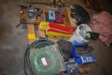 Misc. parts, hose, punches, tools, hardware