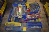 Pallet of carriage bolts, washer & clamps