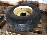 425/65R22.5 truck tire on 8-bolt rim