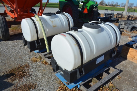 Redball 110 gallon poly saddle tanks