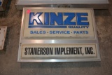 4' x 3' Kinze light up double sided sign