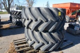 (2) Goodyear 800/65R32 tires and rims