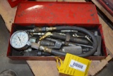 Snap-on pressure gauge w/pneumatic fittings