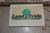 Land Pride plastic lighted sign