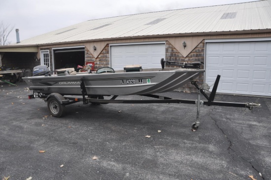 Grumman 1648T 16 ft. boat and trailer