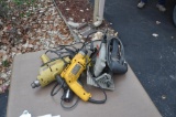 4 electric power tools to include Porter Cable saw DeWalt drill etc.