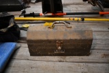 Homak metal toolbox with tray