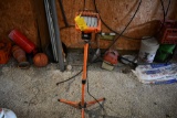 single shop light on stand