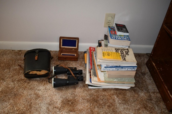 stack of books, magazines