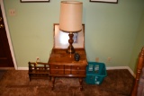 assortment of wooden end table,
