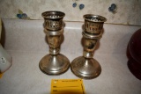 sterling silver weighted candle stick holders