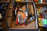 flat of misc. tools including tow hook, files, plumb bob
