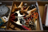 flat of clamps and scissors