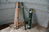 snow fence and posts