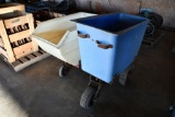 (2) portable feed carts