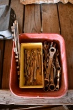 Container of wrenches