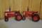2 international die cast tractors 966,1466 1/16 scale