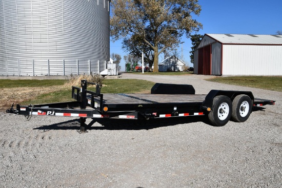 2018 PJ T6202 20' tilt deck flatbed trailer